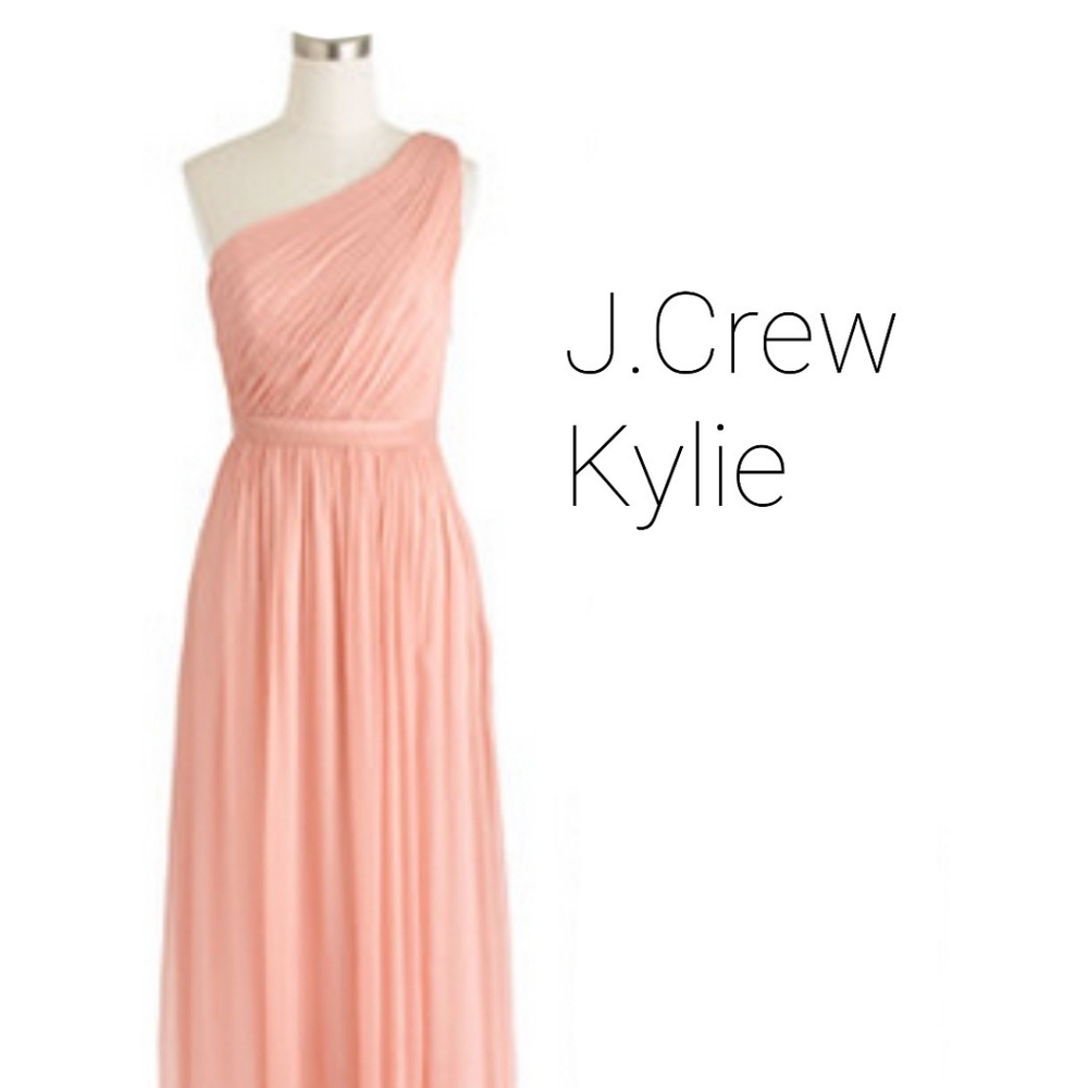 J.Crew Kylie Long Bridesmaid Dress Peach 0P